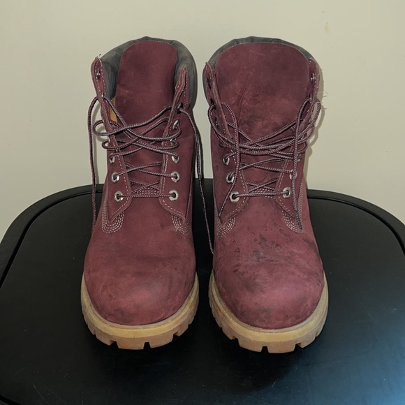 Timberland Boots Maroon Sz 11 - Picture 2 of 5